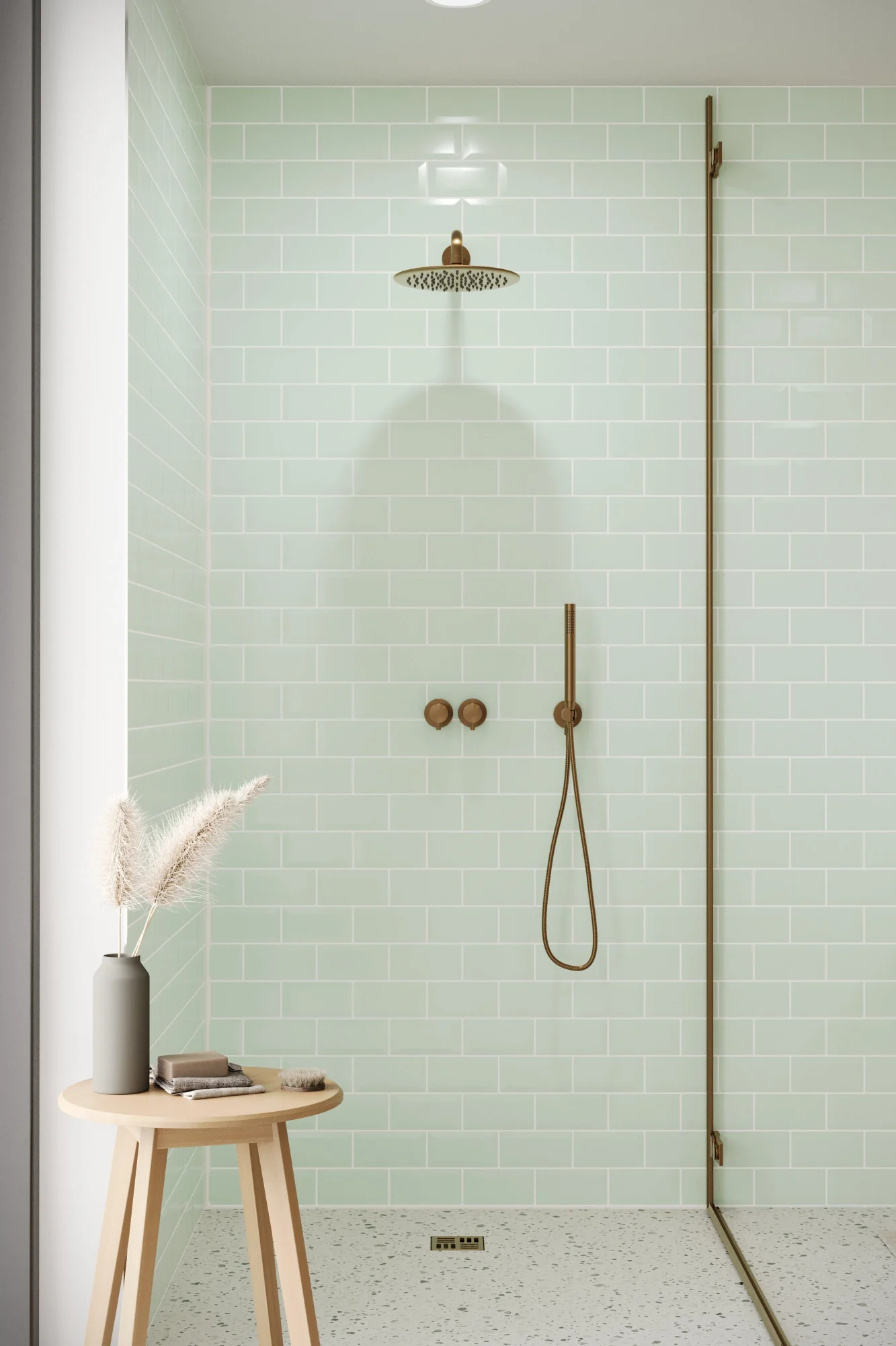 Bevel Metro Tile Glass Green (150mm x 75mm) - Image 4