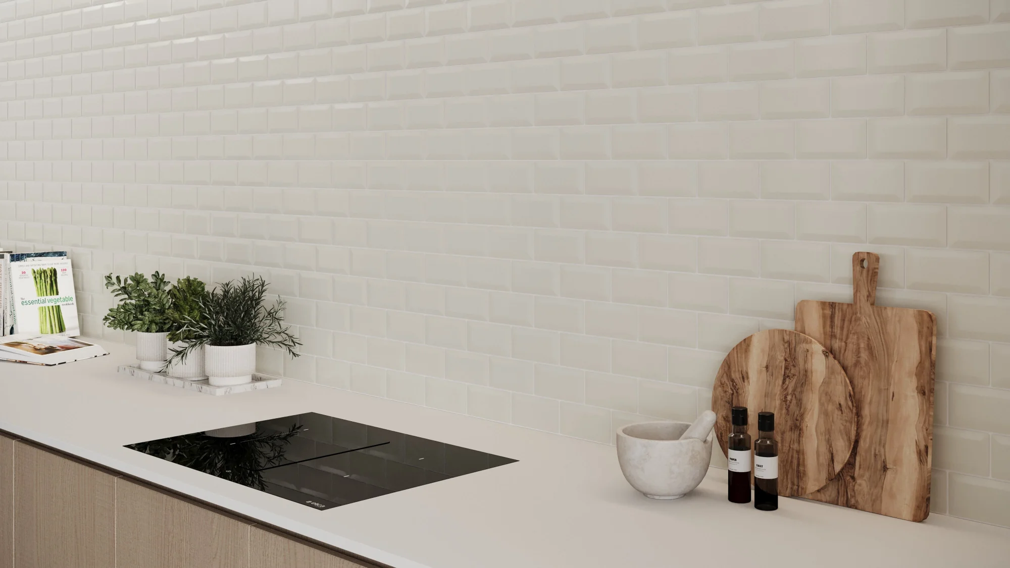 Bevel Metro Tile Light Grey (150mm x 75mm) - Image 4