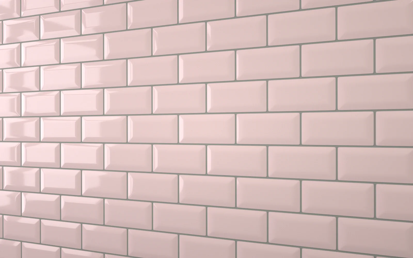 Bevel Metro Tile Pastel Pink (150mm x 75mm) - Image 5
