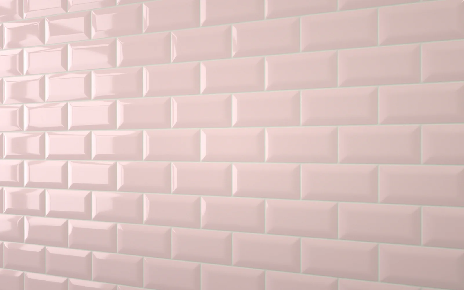 Bevel Metro Tile Pastel Pink (150mm x 75mm) - Image 6