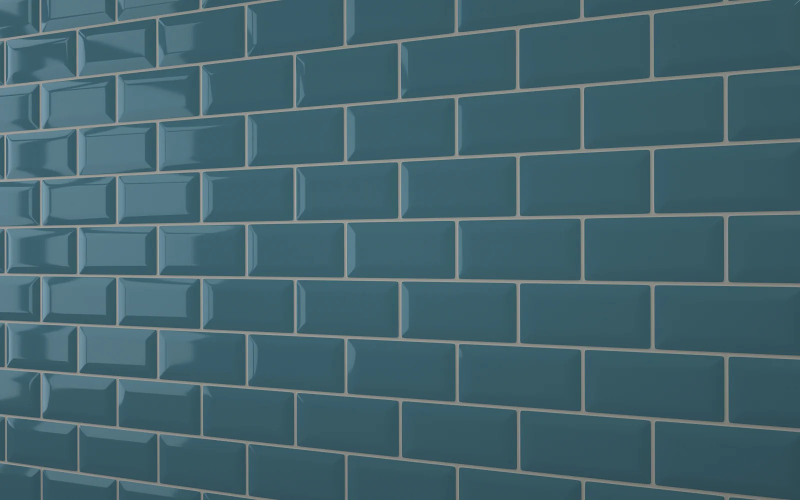 Bevel Metro Tile Teal Blue (150mm x 75mm) - Image 5