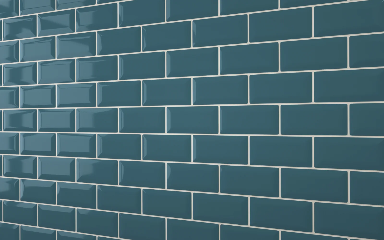 Bevel Metro Tile Teal Blue (150mm x 75mm) - Image 6