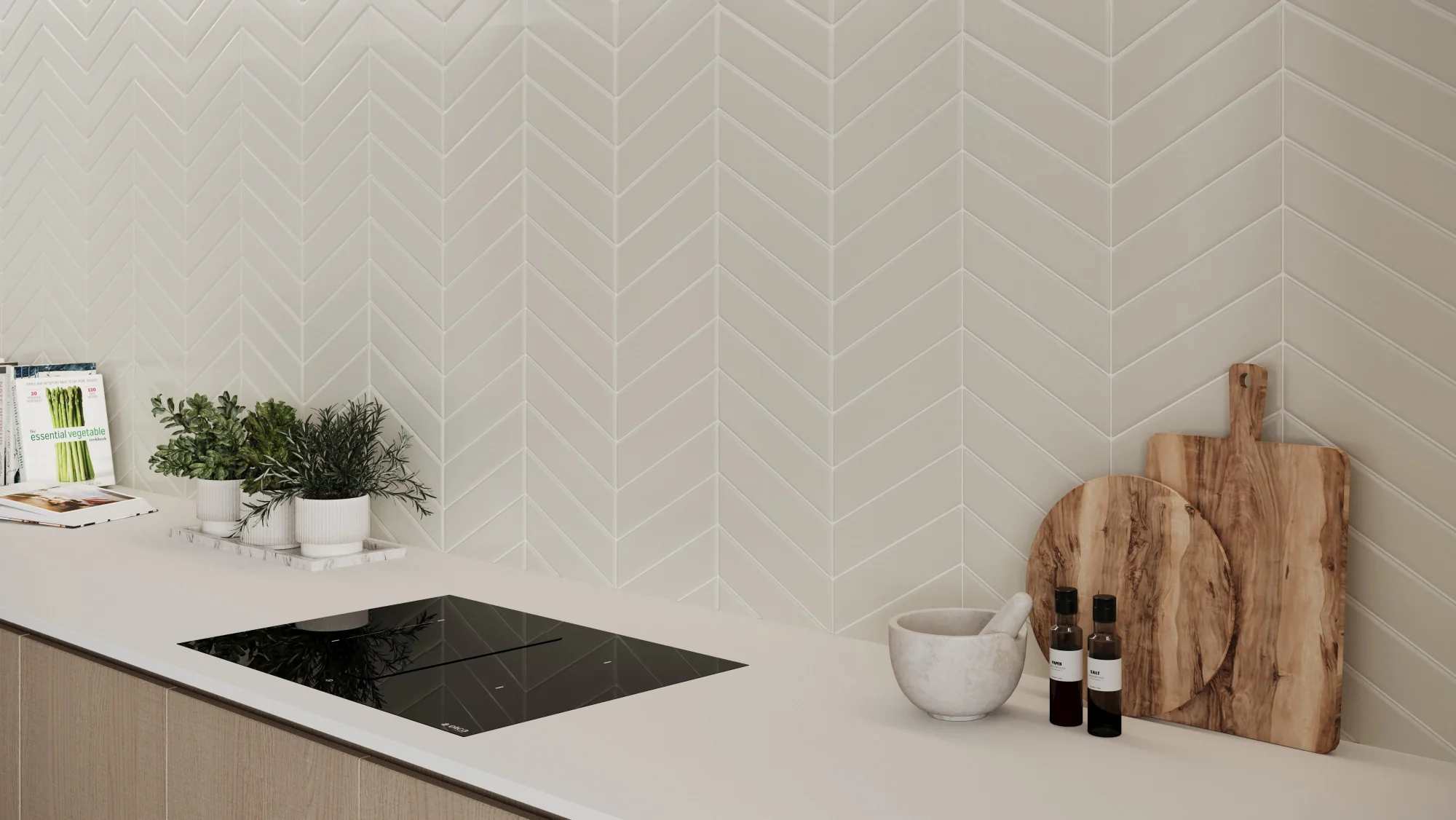 Chevron Light Grey (345mm x 75mm) - Image 3