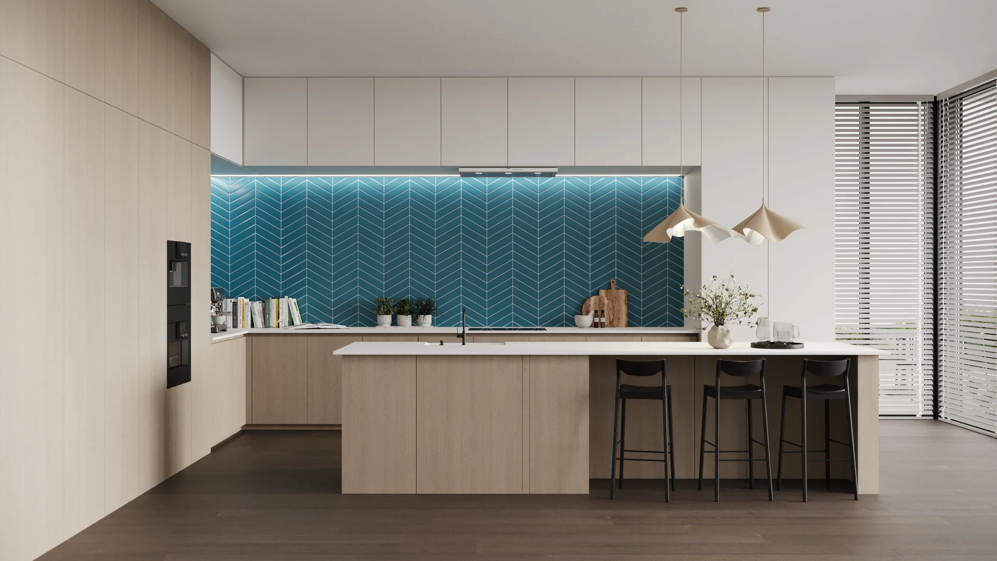 Chevron Teal Blue (345mm x 75mm) - Image 3
