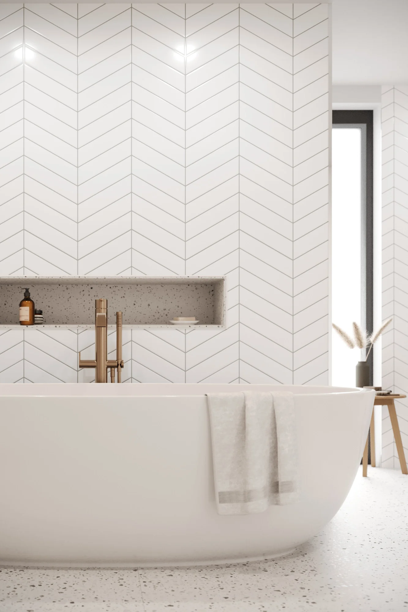 Chevron White (345mm x 75mm) - Image 11