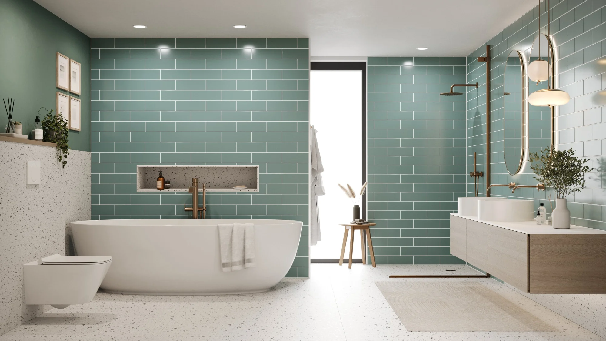 Flat Metro Large Brick Tile Hampton (300mm x 100mm) - Image 3
