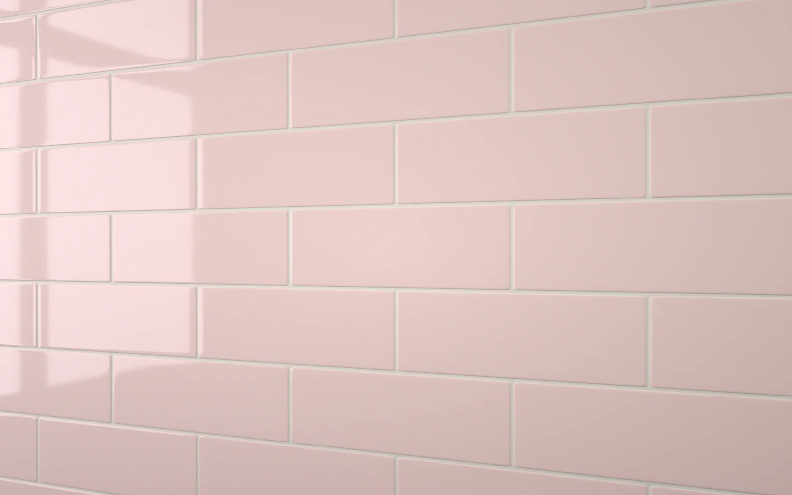 Flat Metro Large Brick Tile Pastel Pink (300mm x 100mm) - Image 6