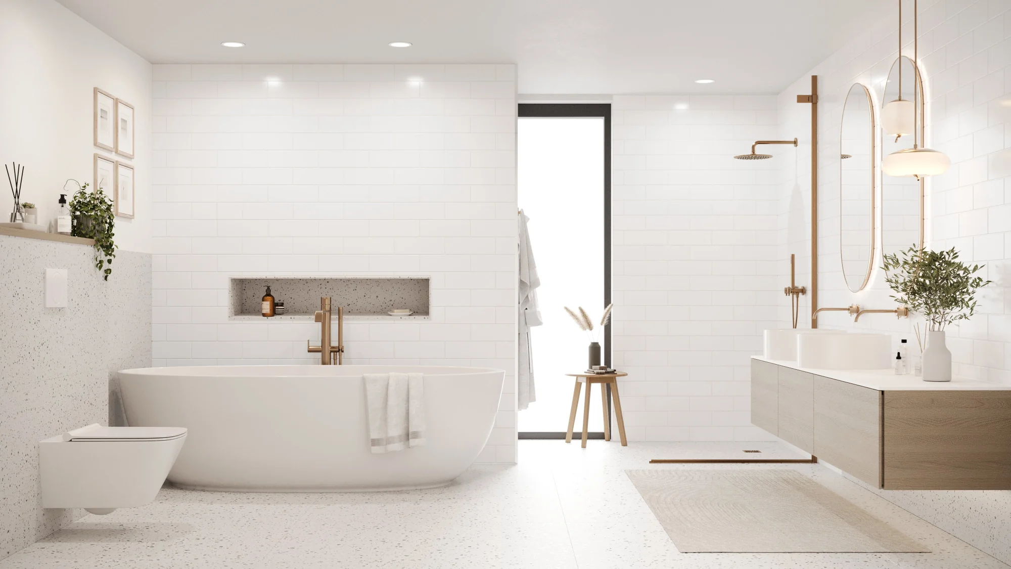 Flat Metro Large Brick Tile White (300mm x 100mm) - Image 10