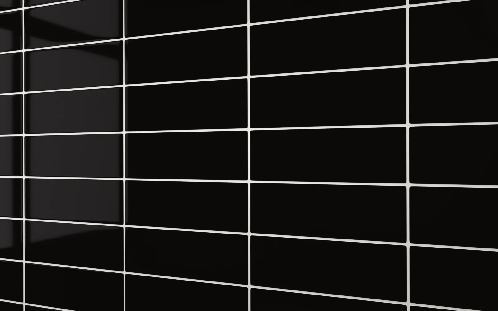 Flat Metro Large Linear Tile - Charcoal Black