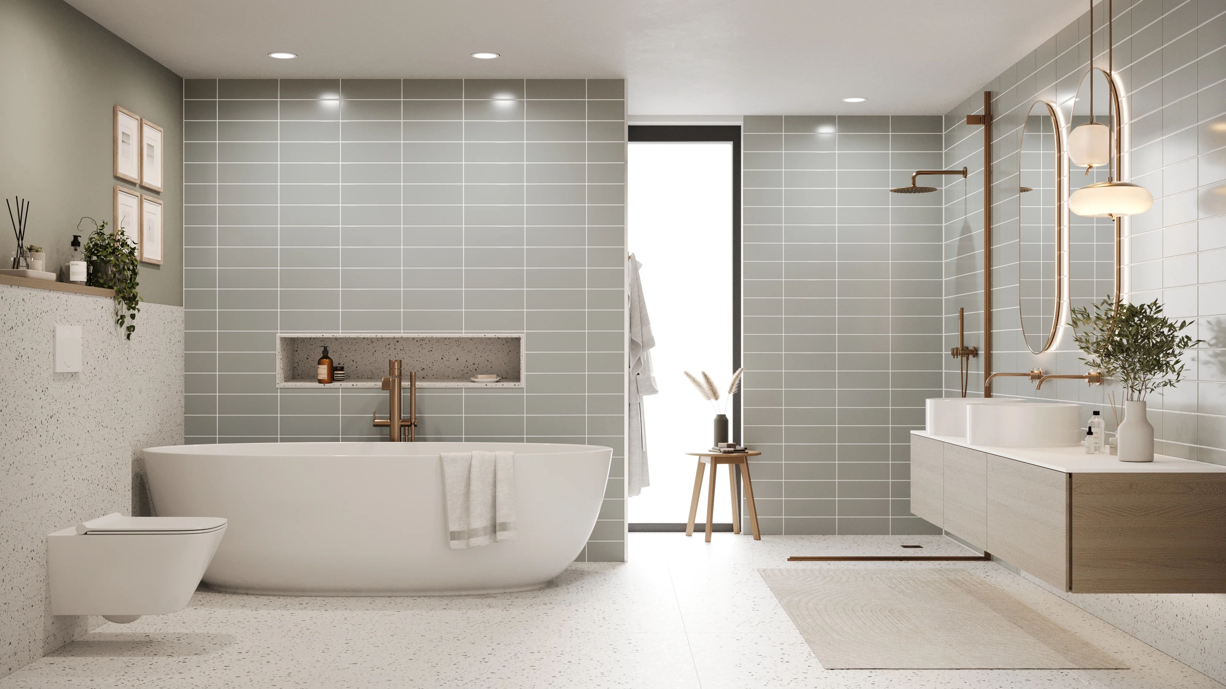 Flat Metro Large Linear Tile Dark Grey (300mm x 100mm) - Image 4