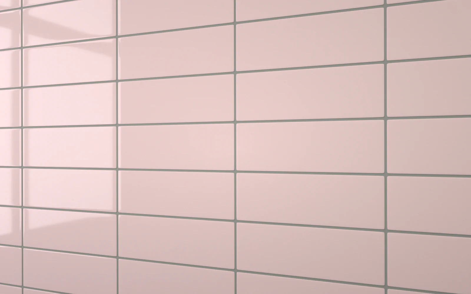 Flat Metro Large Linear Tile Pastel Pink (300mm x 100mm) - Image 2