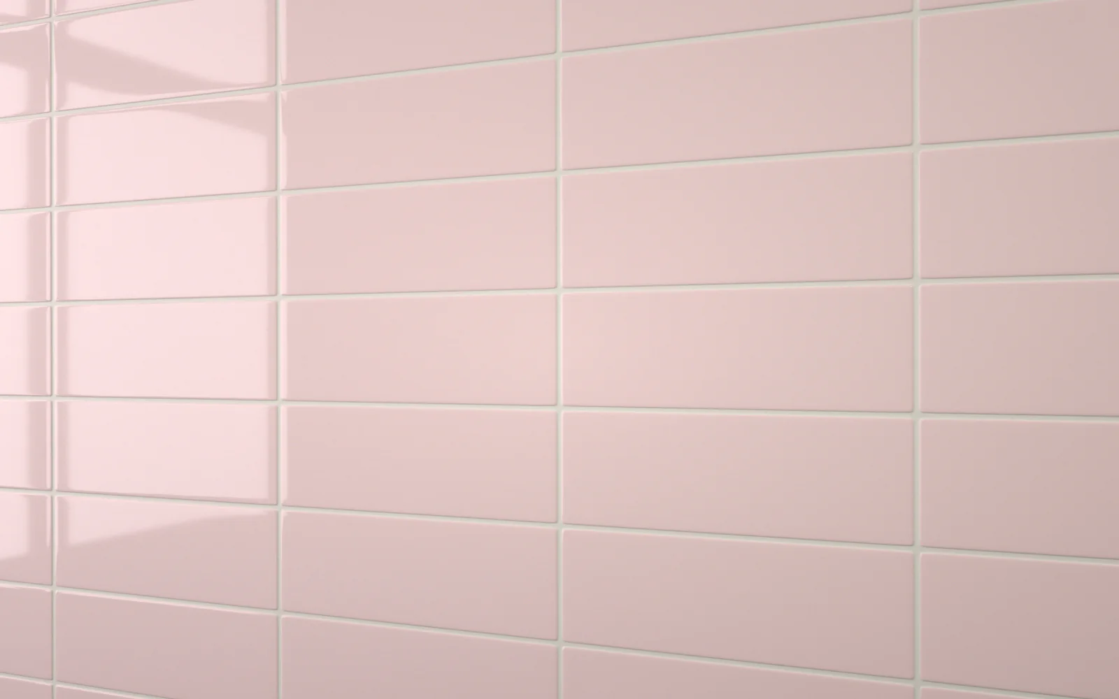 Flat Metro Large Linear Tile Pastel Pink (300mm x 100mm) - Image 3