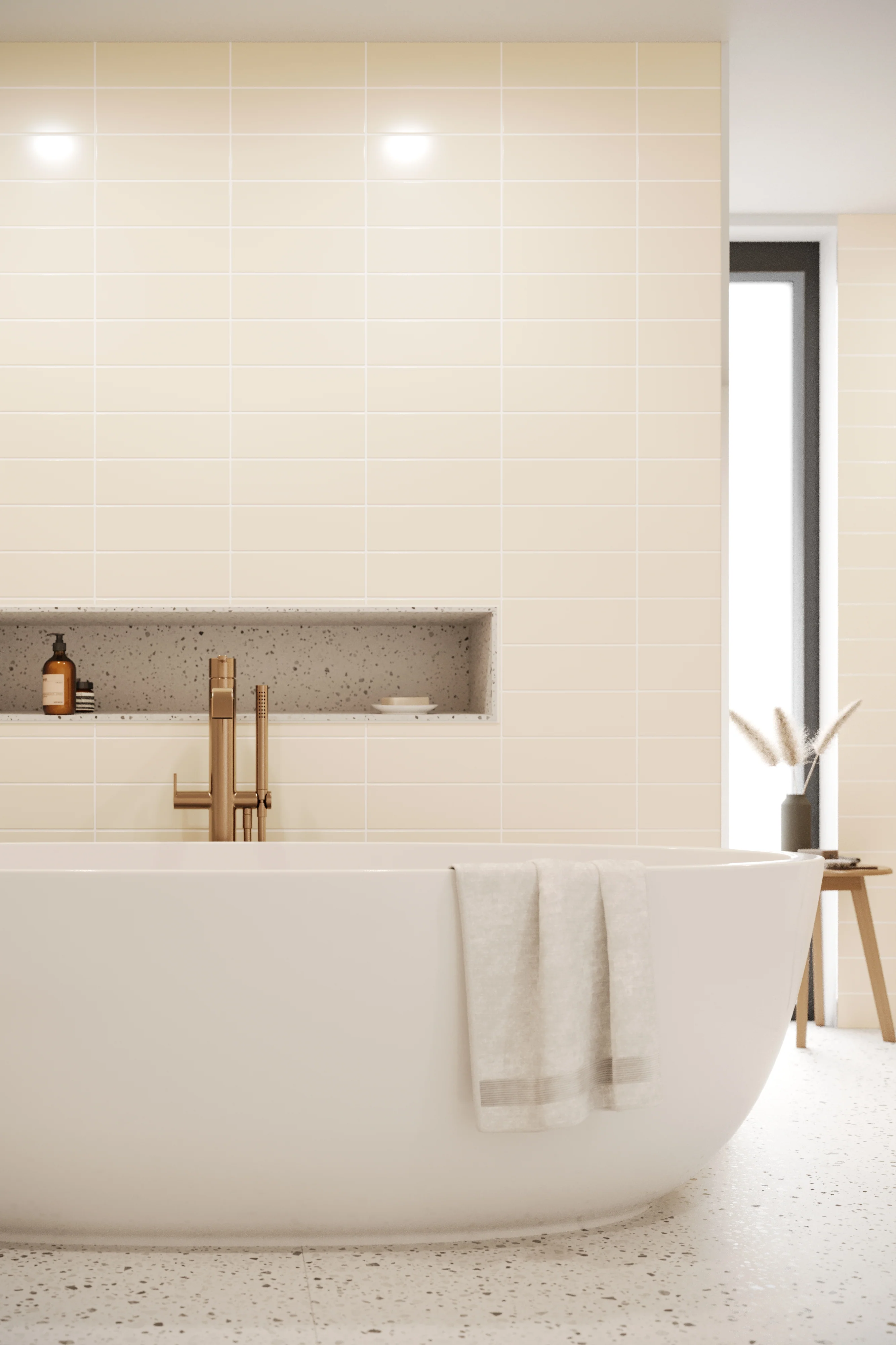 Flat Metro Large Linear Tile Sand (300mm x 100mm) - Image 6