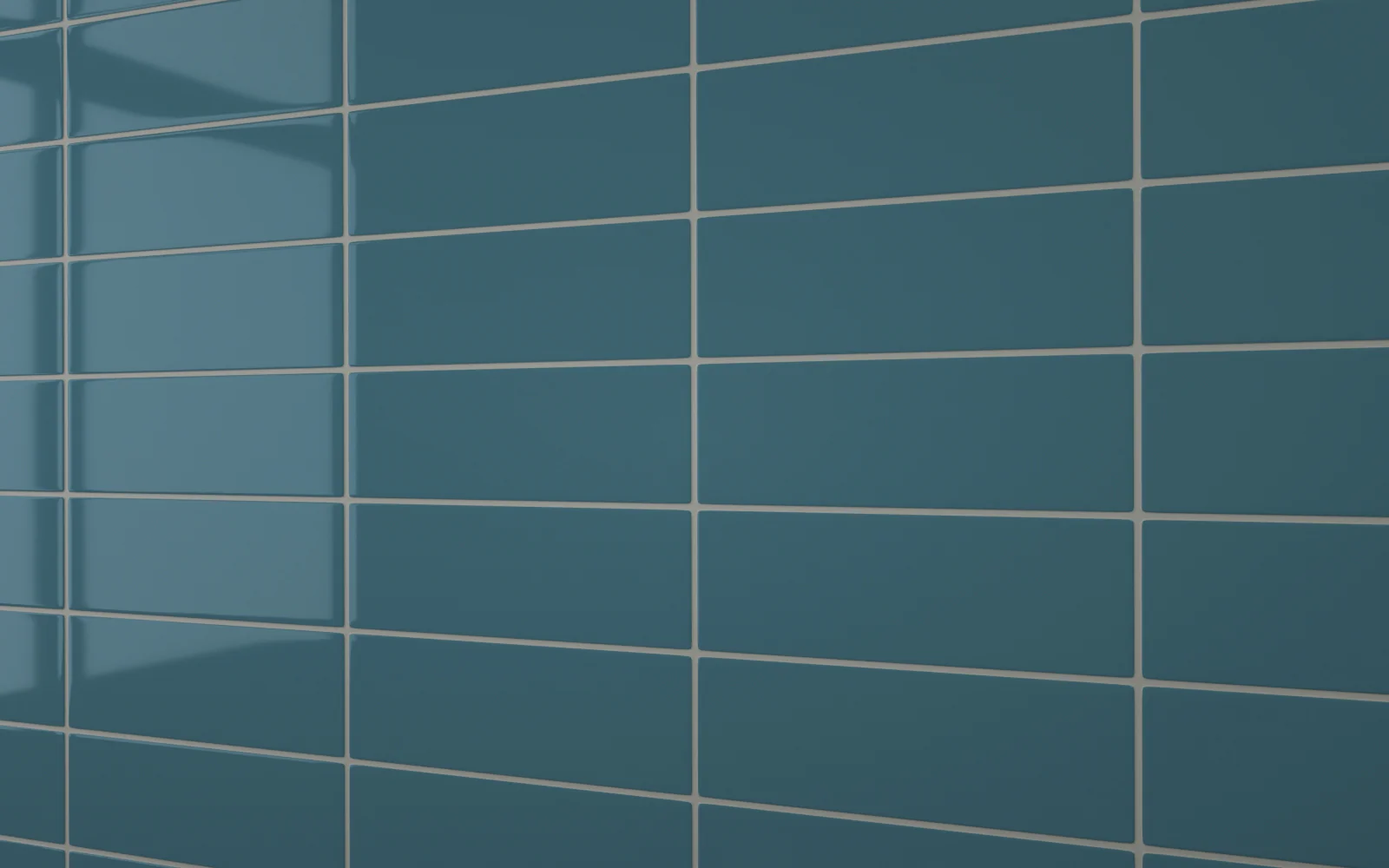 Flat Metro Large Linear Tile Teal Blue (300mm x 100mm) - Image 2