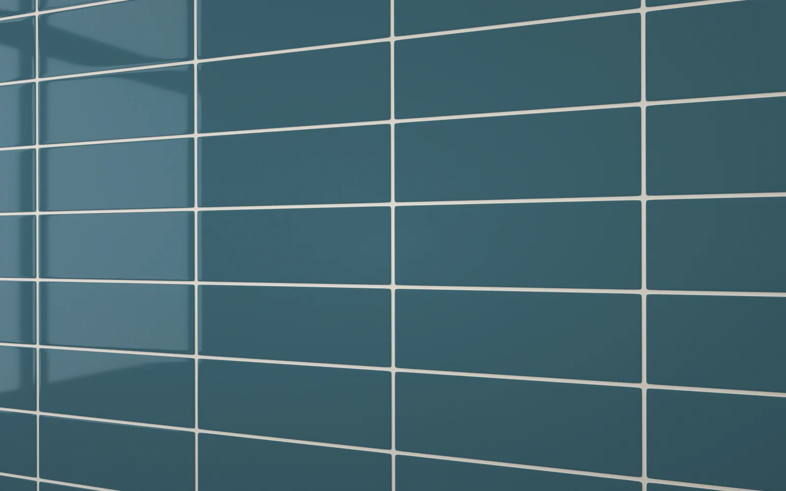 Flat Metro Large Linear Tile Teal Blue (300mm x 100mm) - Image 3