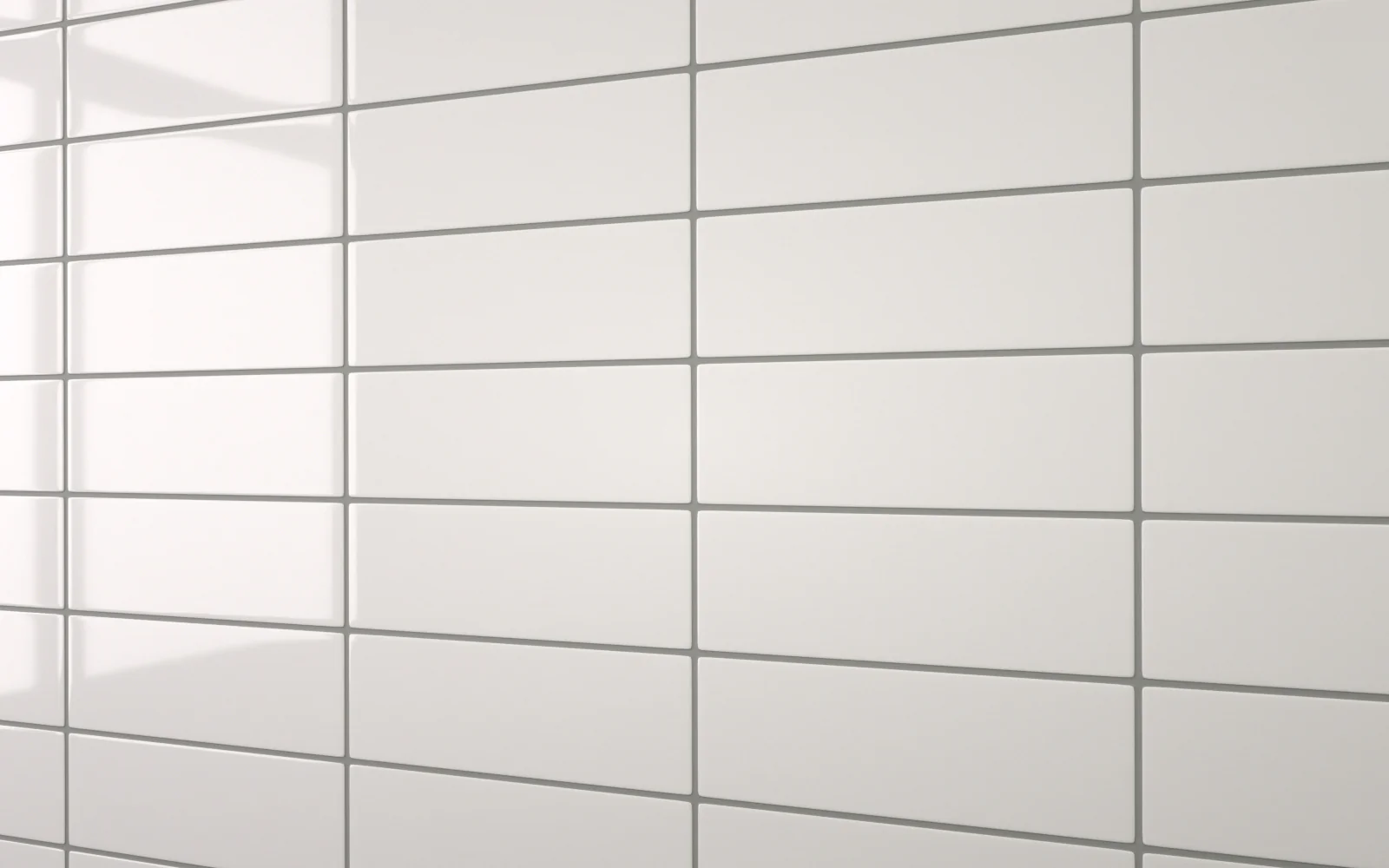 Flat Metro Large Linear Tile White (300mm x 100mm) - Image 2