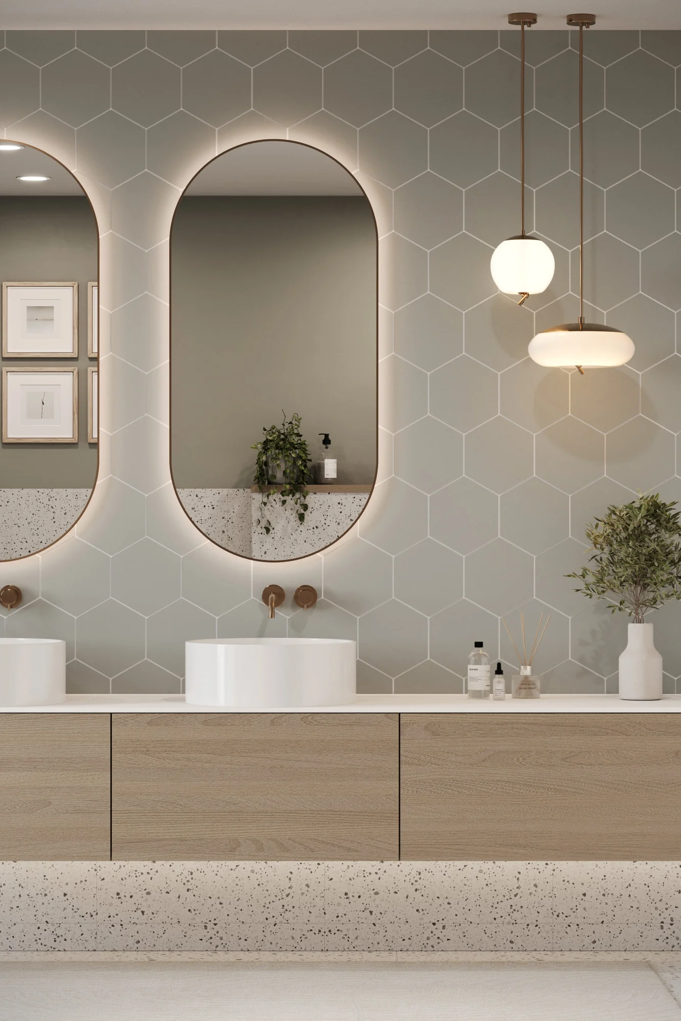 Hexagon Dark Grey (160mm x 185mm) - Image 2