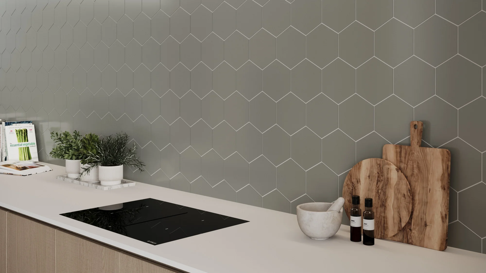Hexagon Dark Grey (160mm x 185mm) - Image 4