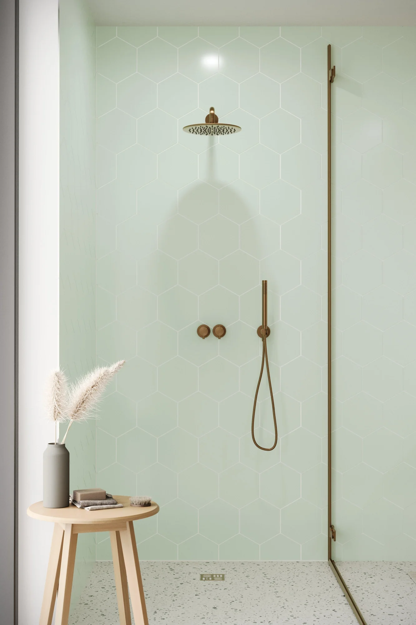 Hexagon Glass Green (160mm x 185mm) - Image 3