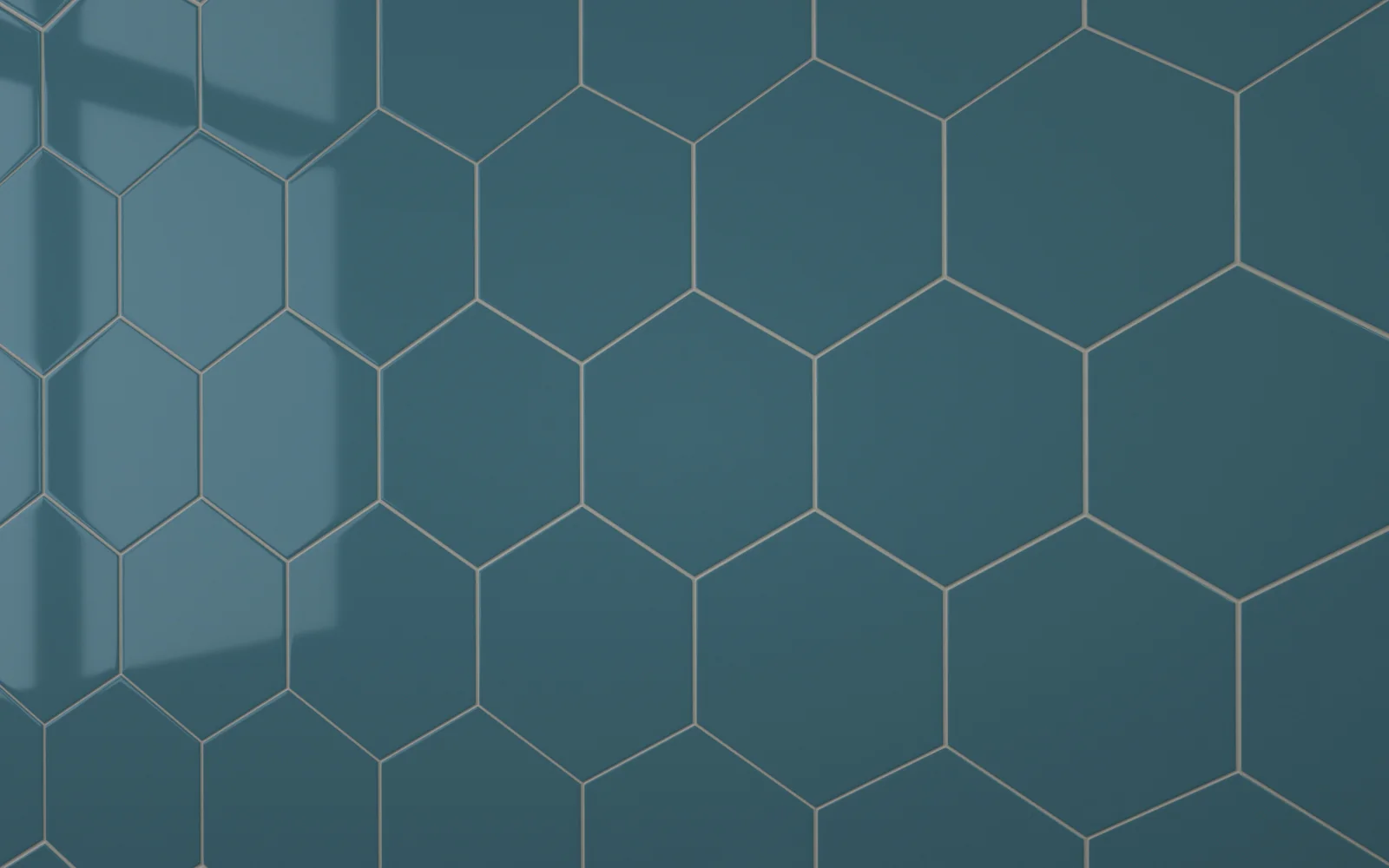 Hexagon Teal Blue (160mm x 185mm) - Image 6