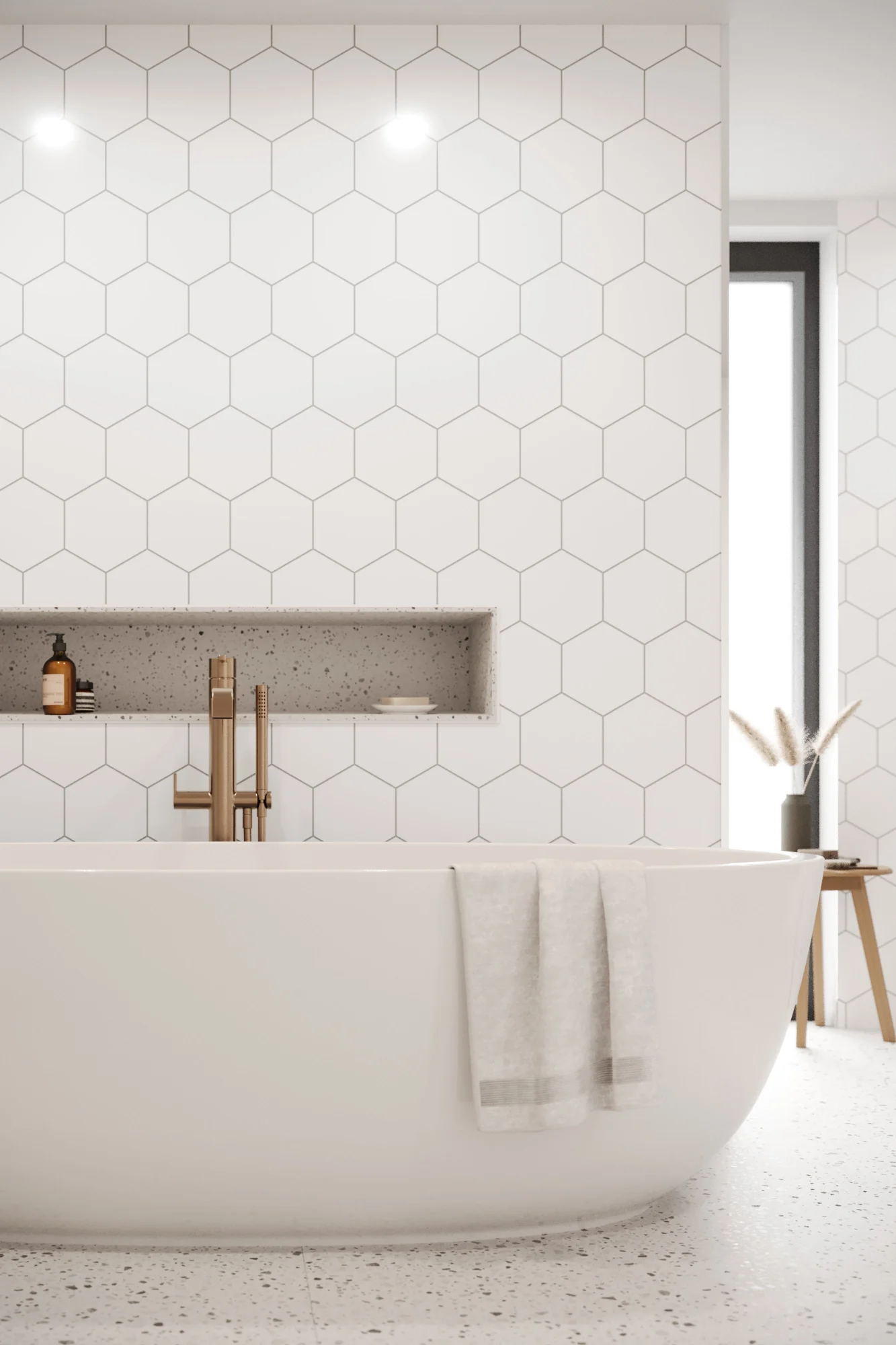Hexagon White (160mm x 185mm) - Image 8