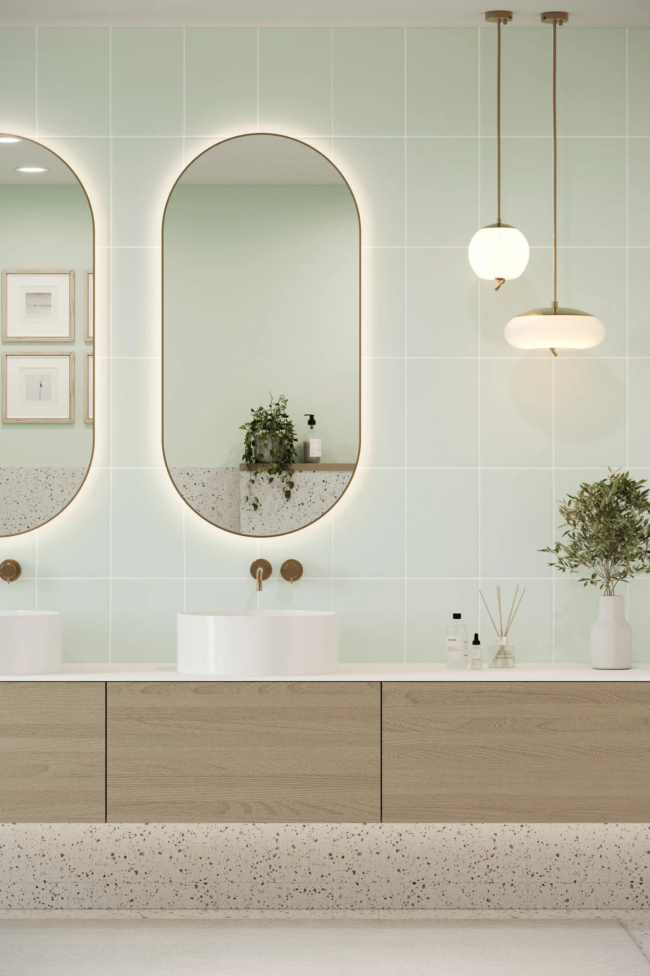Large Tile Glass Green (300mm x 200mm) - Image 2