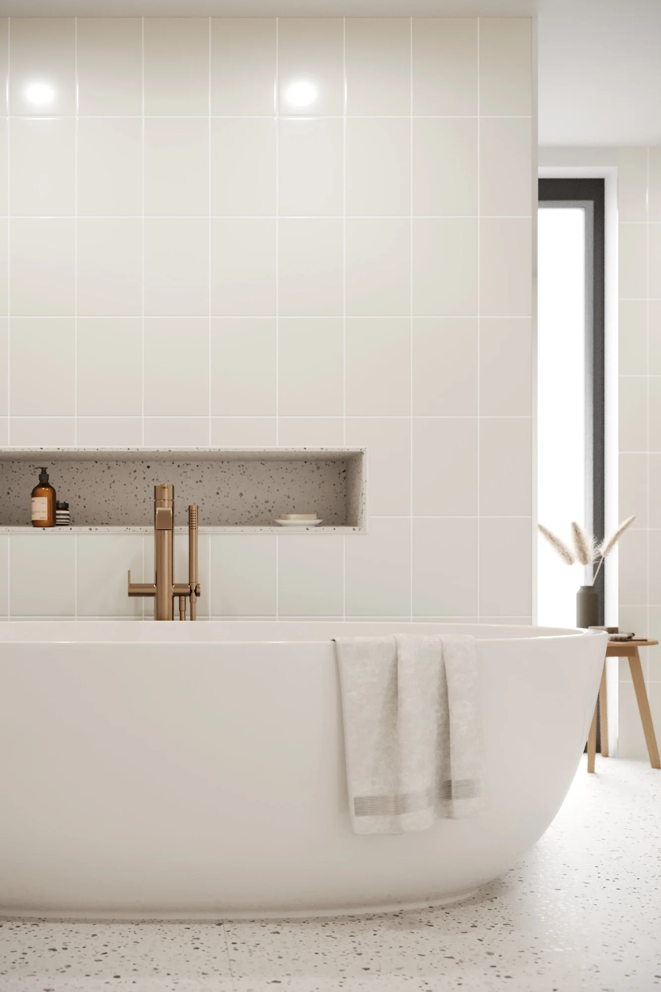 Large Tile Light Grey (300mm x 200mm) - Image 4
