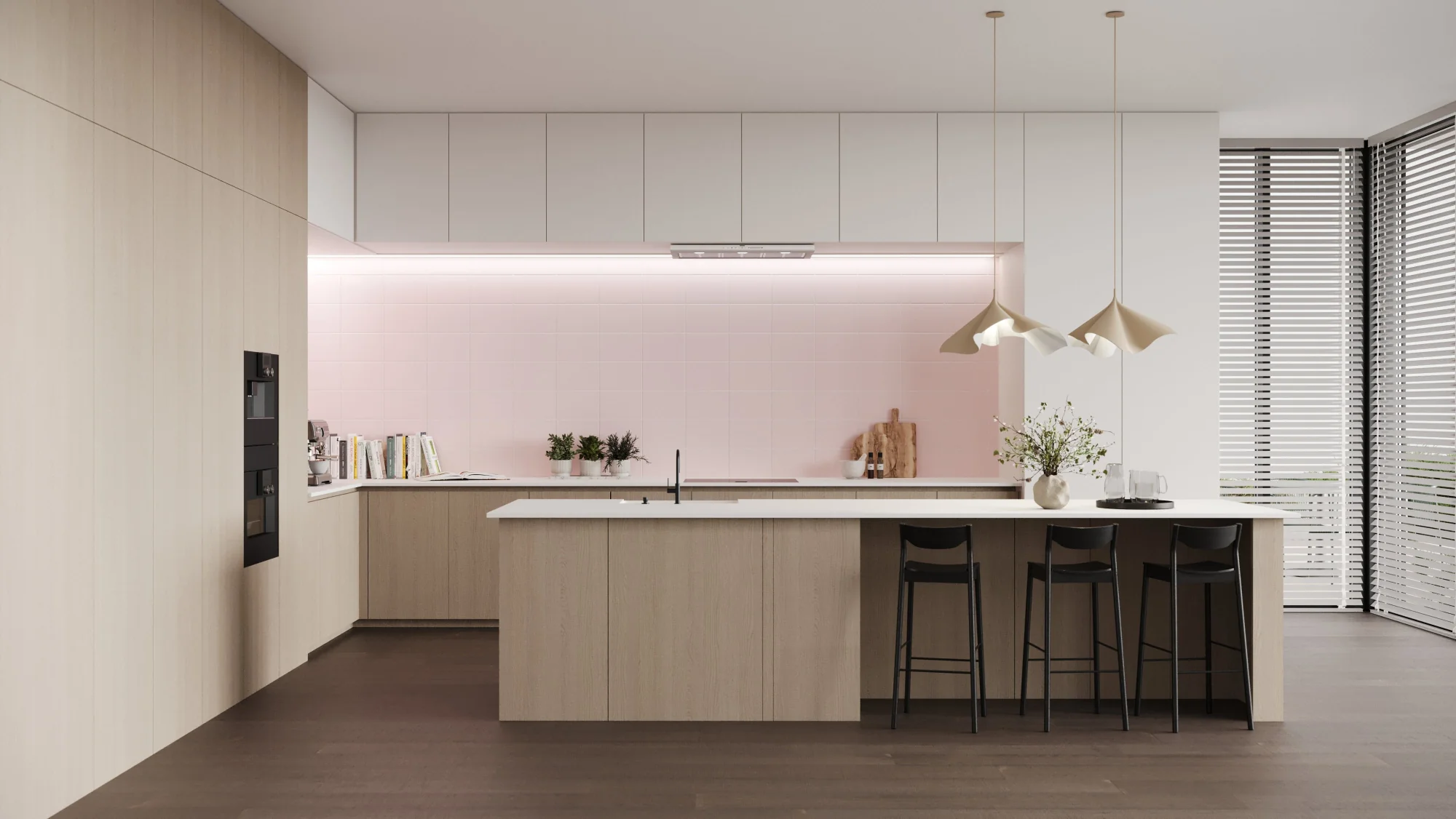 Large Tile Pastel Pink (300mm x 200mm) - Image 3