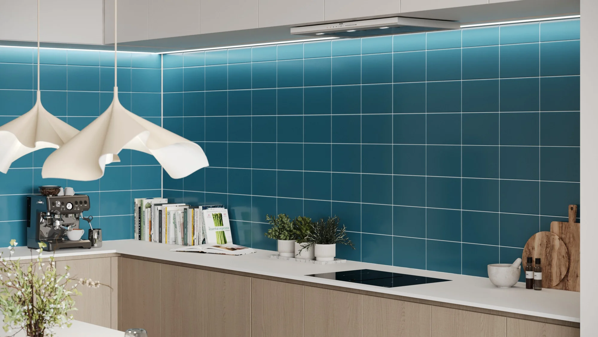 Large Tile Teal Blue (300mm x 200mm) - Image 4