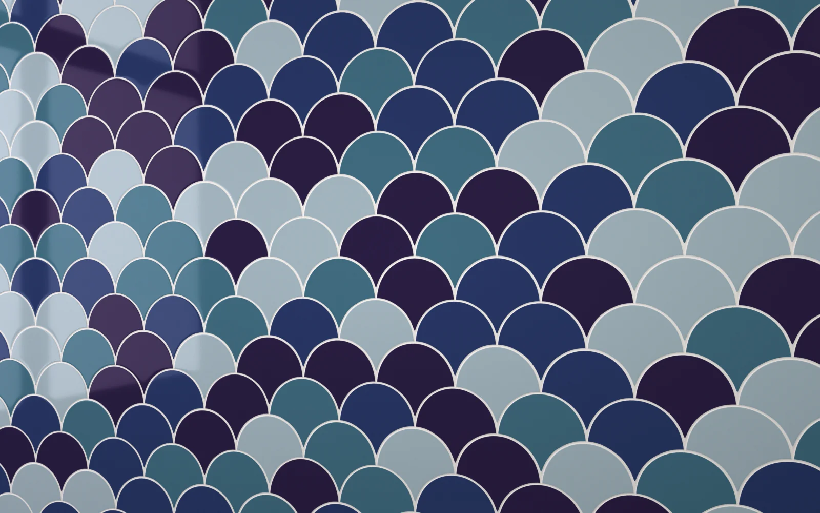 Mermaid Patterned Denim Blue Scale (100mm x 100mm)