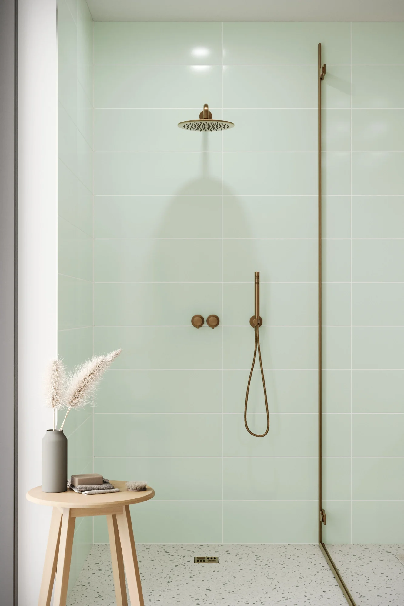 Metro Long Tile Glass Green (600mm x 200mm) - Image 2