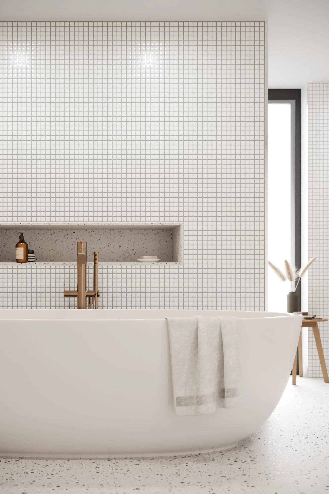 Mosaic Tile White (25mm x 25mm) - Image 6