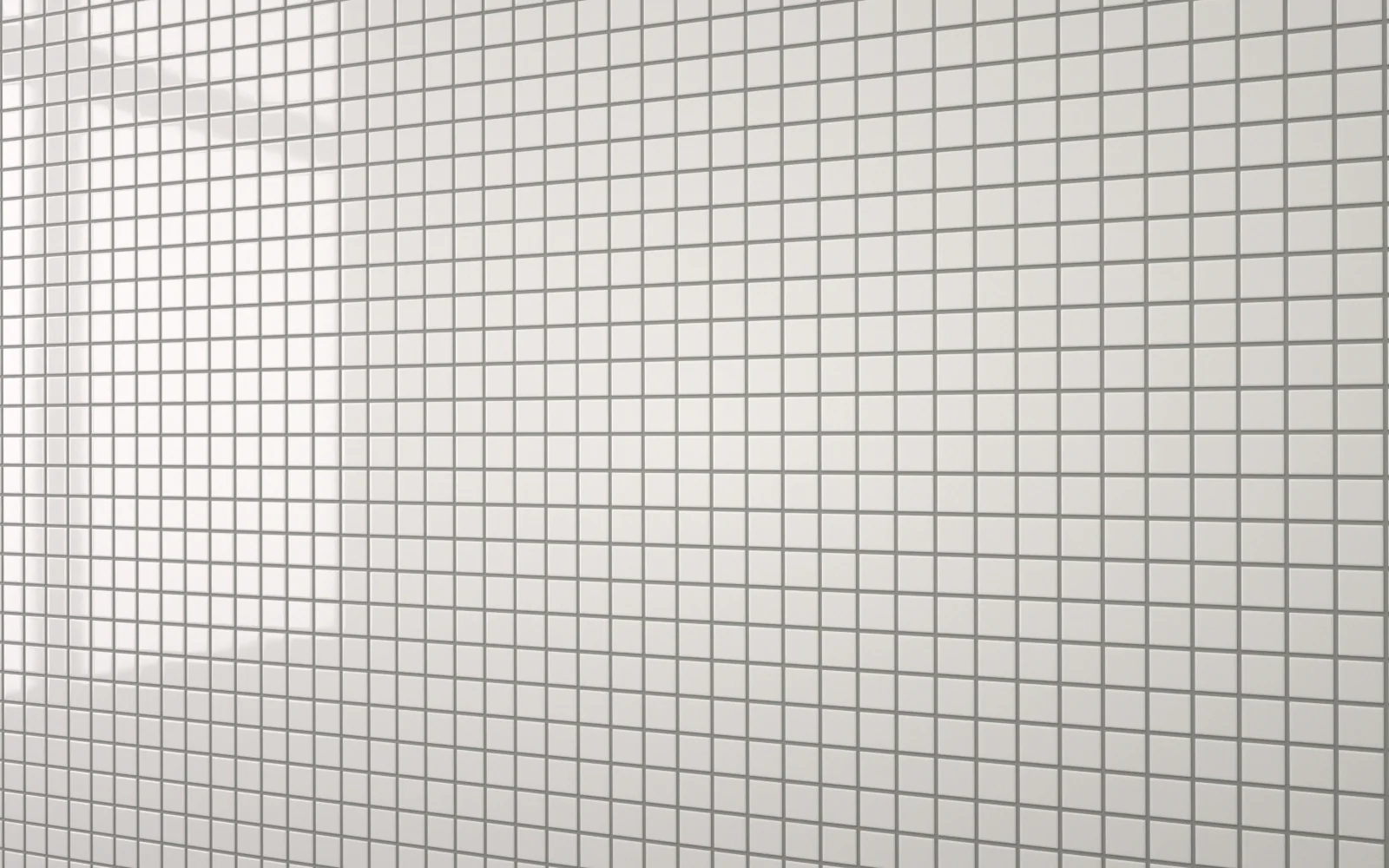 Sample: Mosaic Tile White With Dark Grey Grout