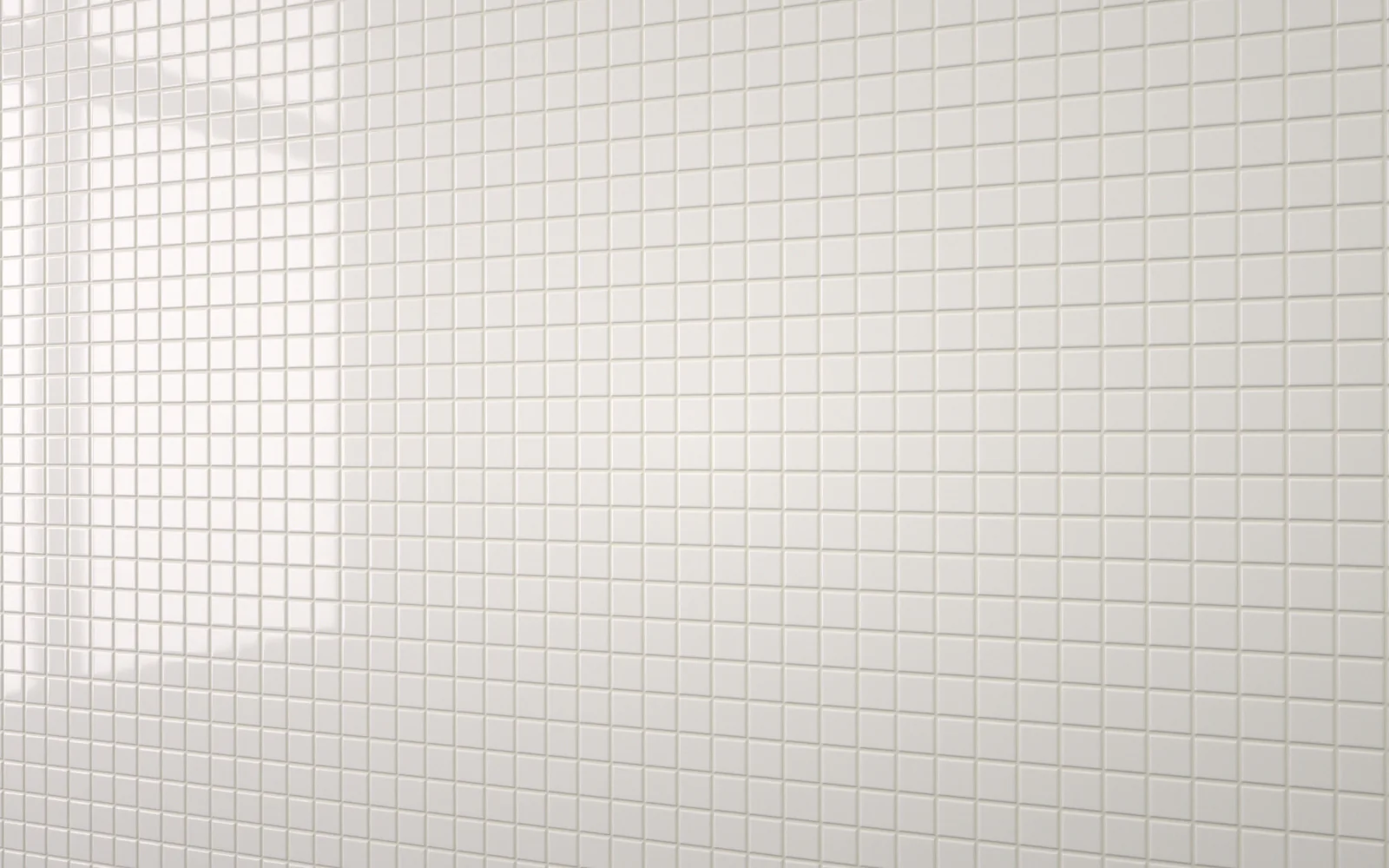 Sample: Mosaic Tile White With Light Grey Grout