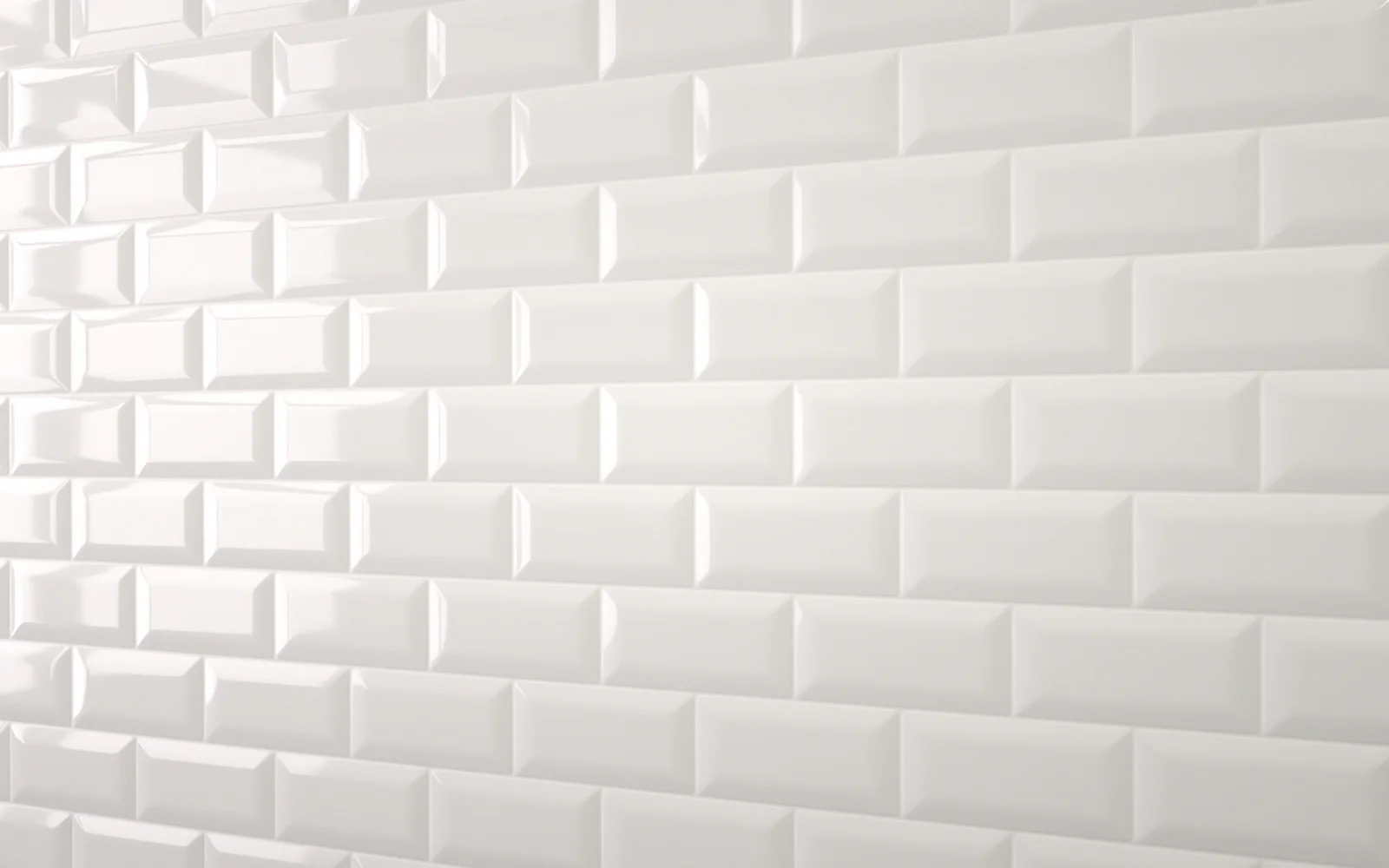 Sample: Bevel Metro Tile White With White Grout