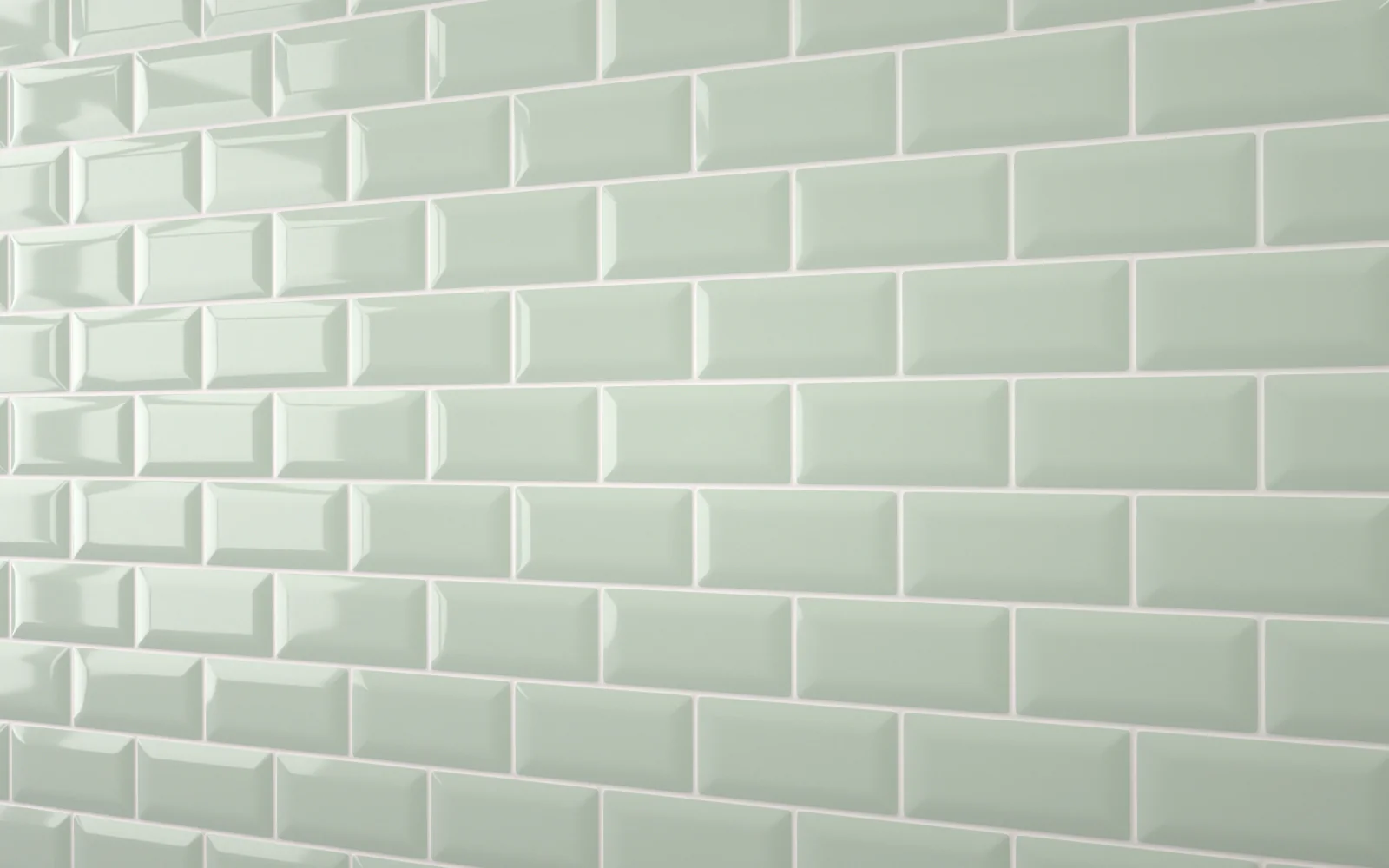 Sample: Bevel Metro Tile Landscape Glass Green
