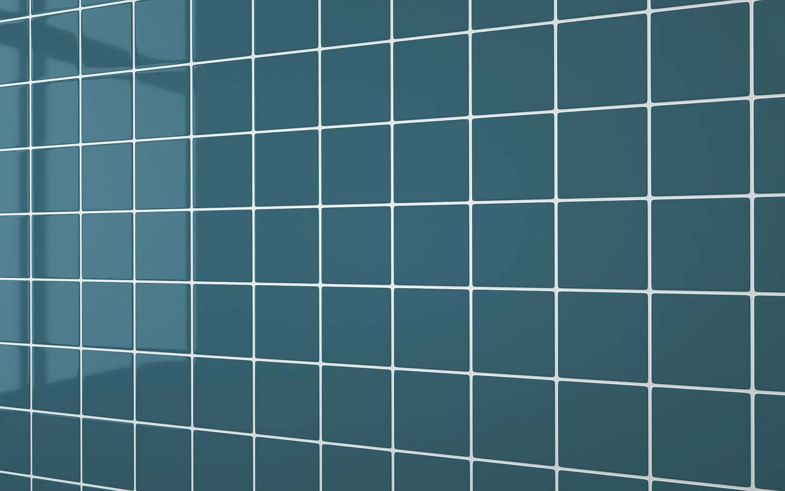 Sample: 100 Tile Teal Blue With White Grout