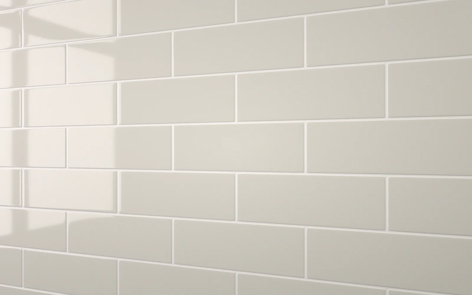 Sample: Flat Metro Large Brick Tile Light Grey