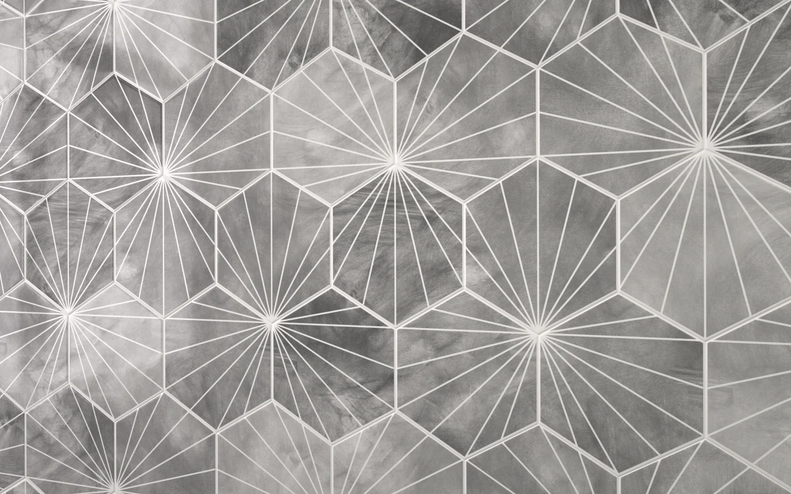 Hexagon Patterned Grey (160mm x 185mm)
