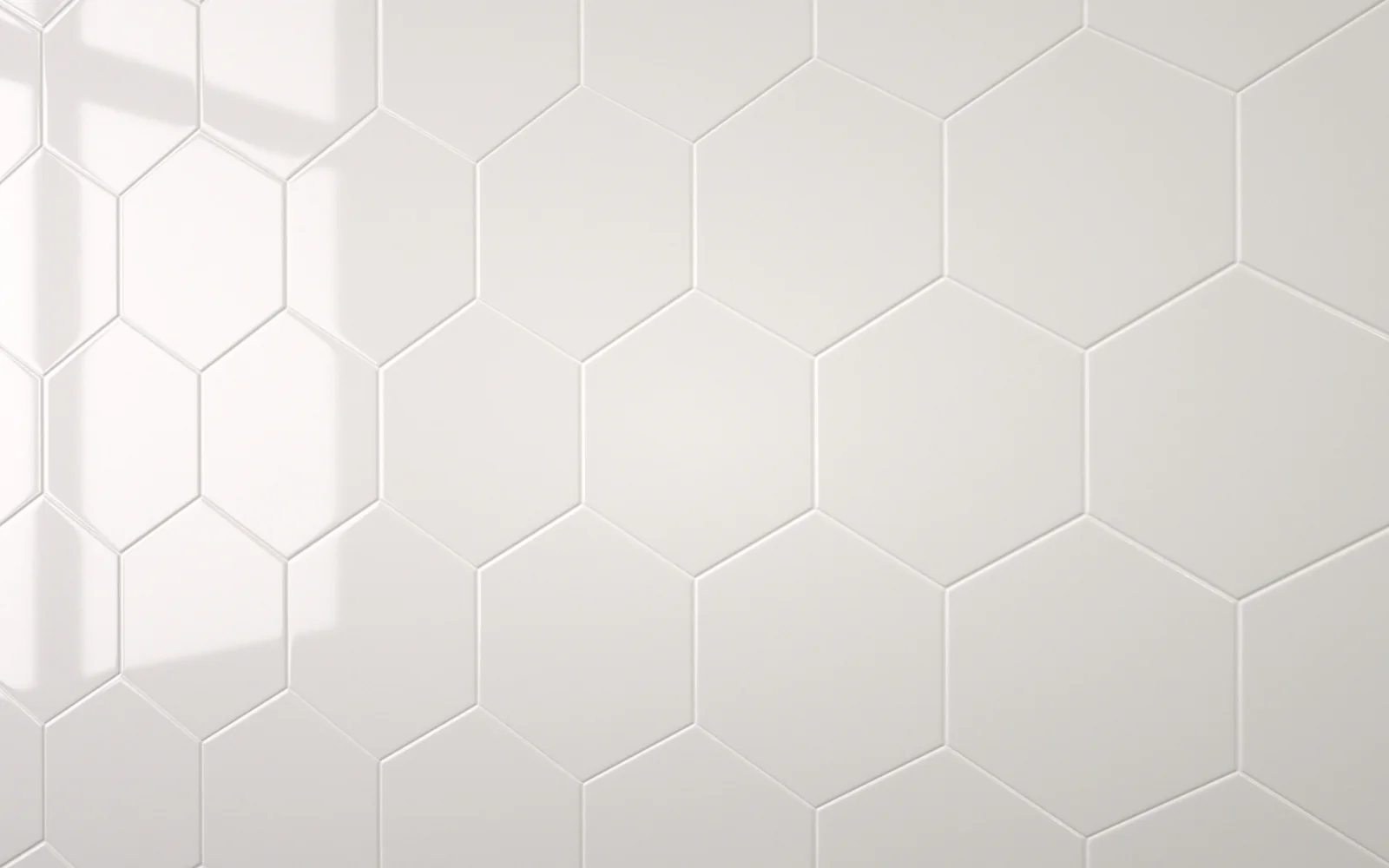 Sample: Hexagon White With White Grout Acrylic