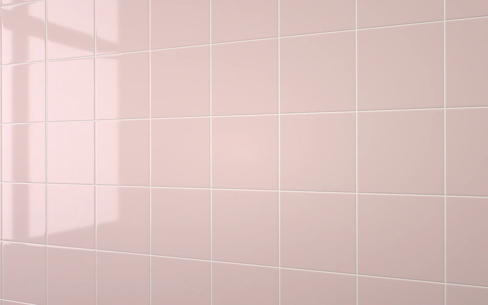Sample: Standard Tile Pastel Pink With White Grout