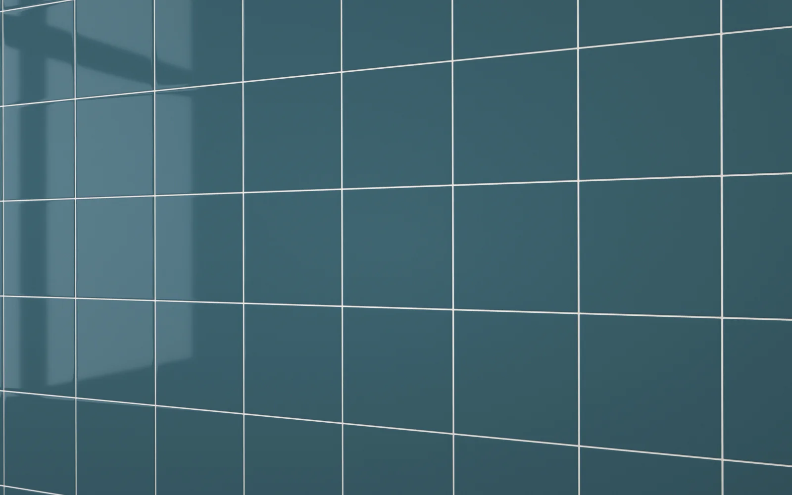 Sample: Standard Tile Teal Blue With White Grout