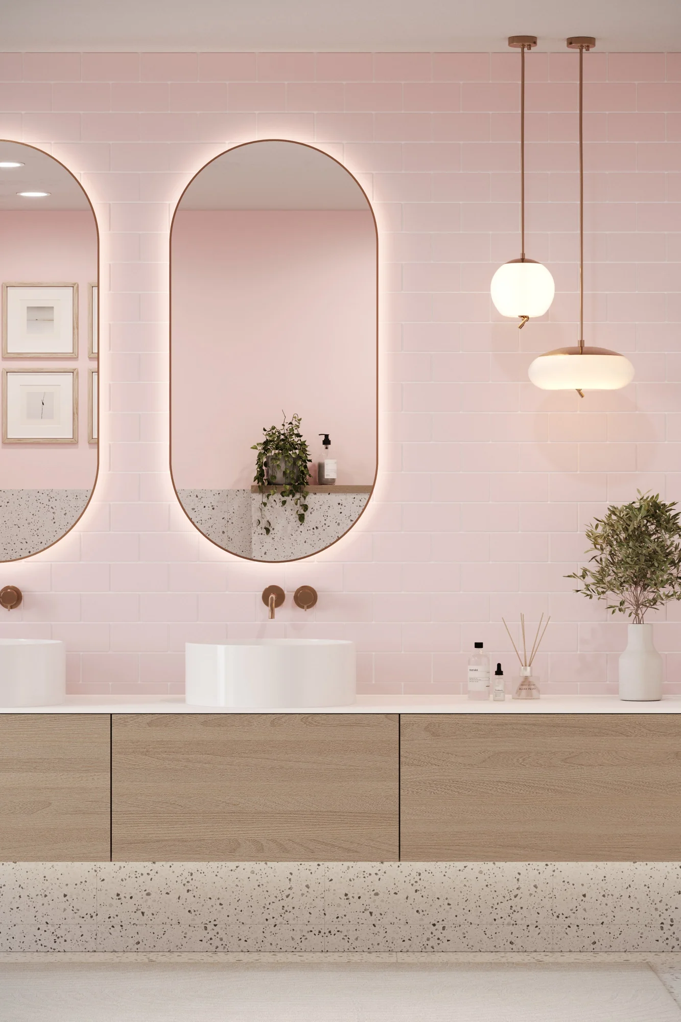 Small Flat Metro Pastel Pink (150mm x 75mm) - Image 2