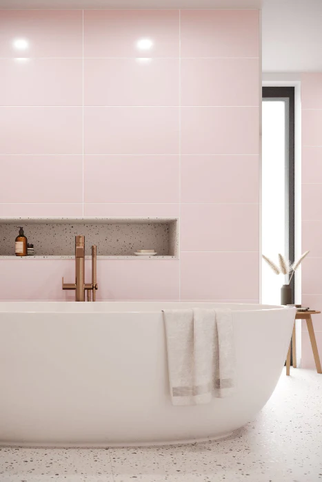 XL Tile Pastel Pink (600mm x 300mm) - Image 3